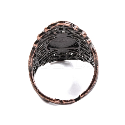 Synthetic Turquoise Retro Finger Rings RJEW-B067-02R-20-1
