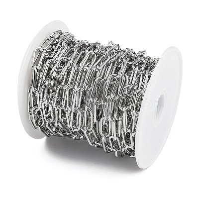 Tarnish Resistant 304 Stainless Steel Paperclip Chains CHS-F012-05P-1