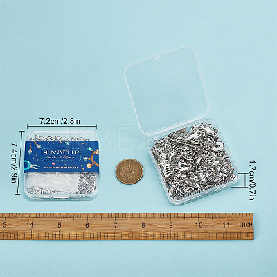 100Pcs 10 Style Girl Theme Tibetan Style Alloy Pendants FIND-SC0003-11-1