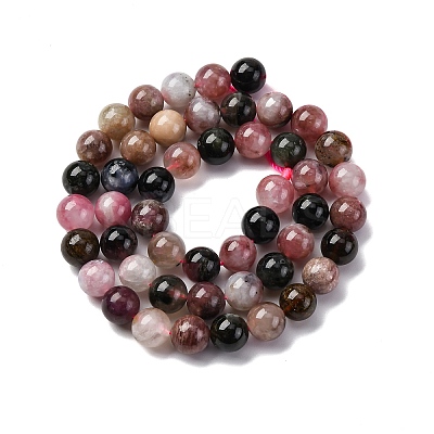 Natural Multicolor Tourmaline Beads Strands G-L608-B01-02-1