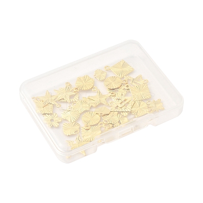 32Pcs 8 Styles Rack Plating Brass Charms KK-FS0001-53-1