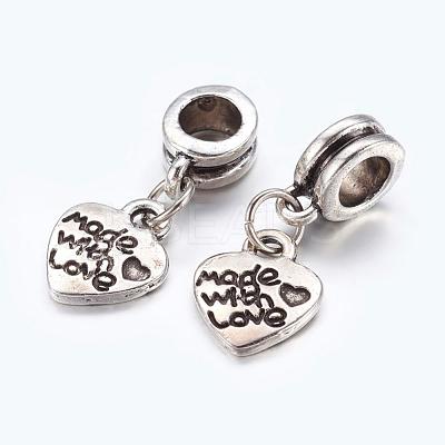 Men Valentines Day Gift Ideas Alloy European Dangle Charms PALLOY-JF00001-15-1