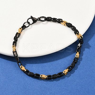 201 Stainless Steel Link Chain Bracelets for Men Women BJEW-B143-03EBG-1