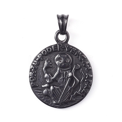 304 Stainless Steel Pendants STAS-K191-08B-1