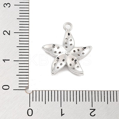 Brass Pave Clear Cubic Zirconia Pendants KK-Z061-09P-01-1
