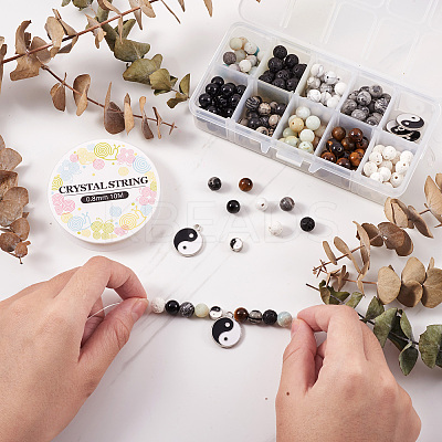 DIY Stretch Charm Bracelets Making Kits DIY-CW0001-08-1