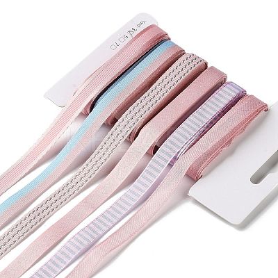 18 Yards 6 Styles Polyester Ribbon SRIB-Q022-D07-1