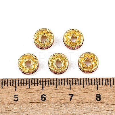 Brass Rhinestone Spacer Beads RB-A014-Z8mm-23G-1