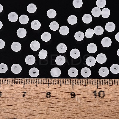 FGB Frosted Transparent Glass Seed Beads SEED-N013-04A-01-1