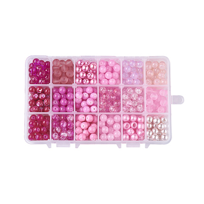 Baking Paint Glass Beads DGLA-JP0001-27-A-1