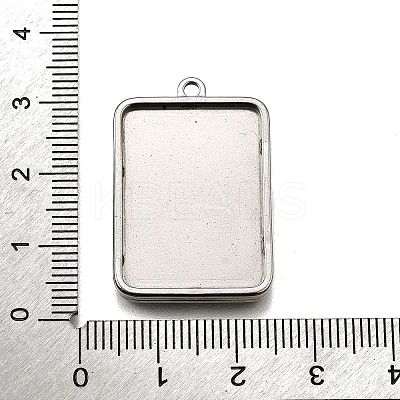 304 Stainless Steel Pendant Cabochon Settings STAS-S181-02P-D-1