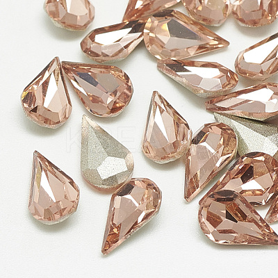 Pointed Back Glass Rhinestone Cabochons RGLA-T082-5x8mm-08-1