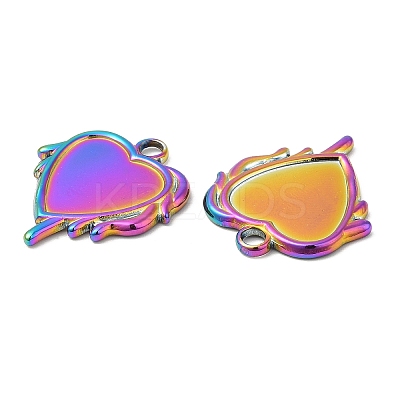 304 Stainless Steel Pendant Cabochon Settings STAS-Z041-25RC-1