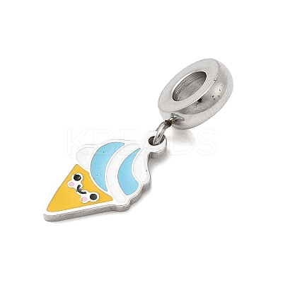 304 Stainless Steel Enamel European Dangle Charms STAS-D153-05C-P-1