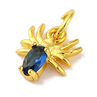 Rack Plating Brass Micro Pave Cubic Zirconia Charms KK-F881-02G-03-1