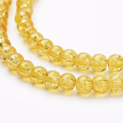 Spray Painted Crackle Glass Beads Strands CCG-Q001-4mm-10-1