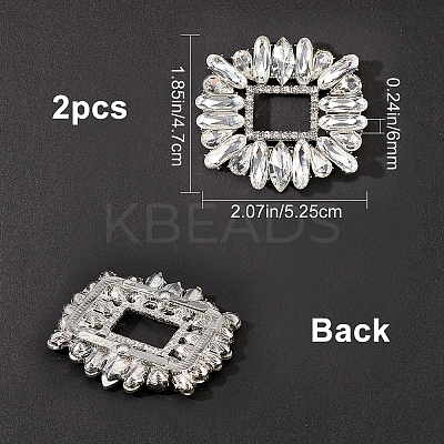 2Pcs Alloy Shoe Buckle Clips FIND-GF0002-82-1