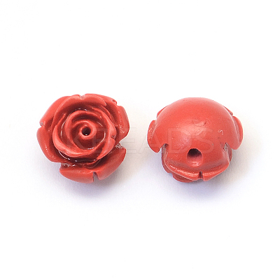 Flower Cinnabar Beads X-CARL-Q003-07-1