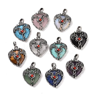 Natural & Synthetic Mixed Gemstone Pendants G-A207-01AS-1