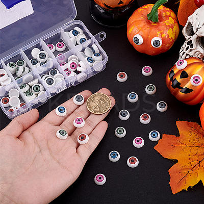 Craft Plastic Doll Eyes DIY-PH0019-63-1