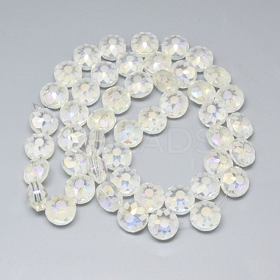 Electroplate Glass Beads Strands EGLA-Q084-14mm-10-1