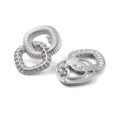 Non-Tarnish 304 Stainless Steel Stud Earrings EJEW-P258-27P-1