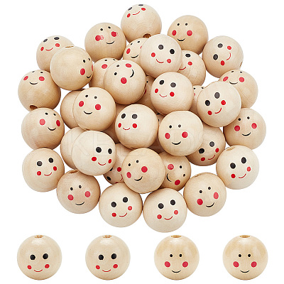 2 Bags 2 Styles Wood European Beads WOOD-PH0002-63-1