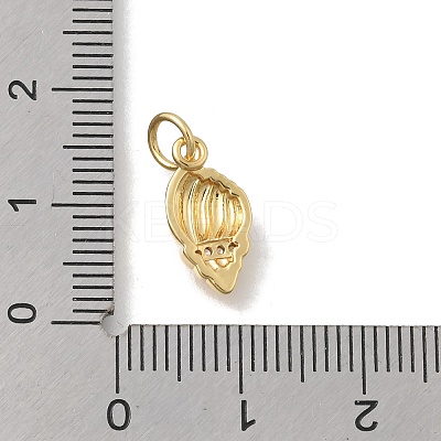 Brass Micro Pave Clear Cubic Zirconia Charms KK-D431-061G-1