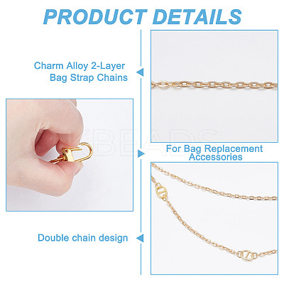 4Pcs Aluminum Cable Chain Pendant Decoration HJEW-DR00147-1