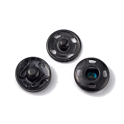 202 Stainless Steel Snap Buttons BUTT-I017-01B-EB-1
