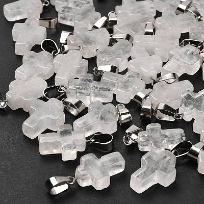 Natural Quartz Crystal Pendants G-Z067-04P-07-1