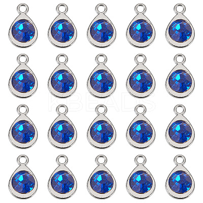 20Pcs Faceted Glass Charms RGLA-TADJ0001-01I-1