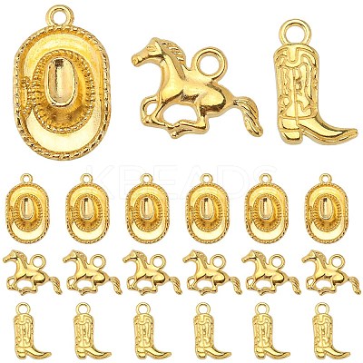 90Pcs 3 Style Tibetan Style Alloy Pendants FIND-SC0005-88G-1