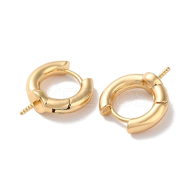 Brass Hoop Earrings Findings KK-B105-03G-01-1