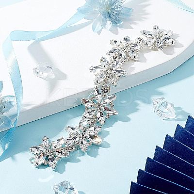 1Pc Shiny Flower Crystal Rhinestone Trim DIY-FG0003-37-1