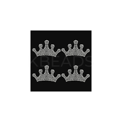 Crown Hotfix Rhinestone DIY-WH0622-047B-1