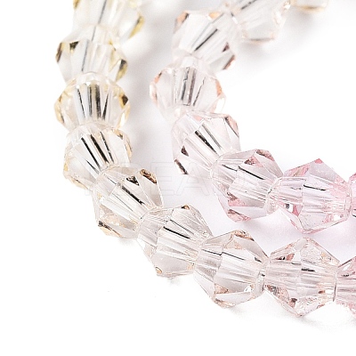 Gradient Color Baking Paint Glass Bead Strands DGLA-A039-T2mm-A01-1