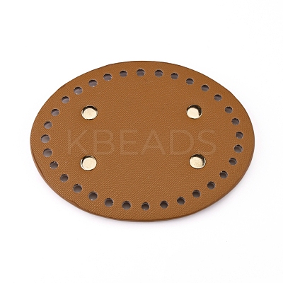 PU Leather Oval Bag Bottom FIND-WH0056-02A-1