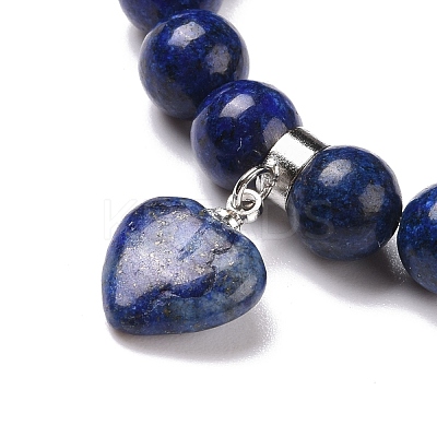 Natural Mixed Stone Beads Charm Bracelets BJEW-K164-B-1