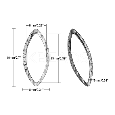 Tarnish Resistant 304 Stainless Steel Linking Rings STAS-I071-04P-1