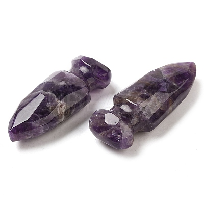 Natural Amethyst Craved Sword Model Ornament DJEW-C019-02M-1
