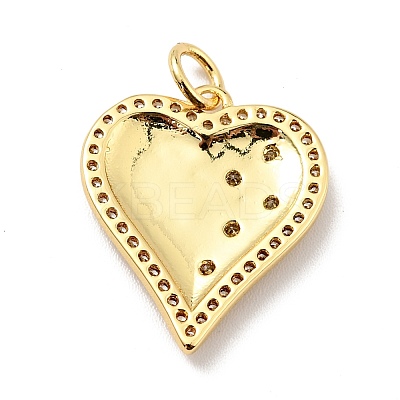 Brass Micro Pave Cubic Zirconia Pendants KK-E015-15G-1