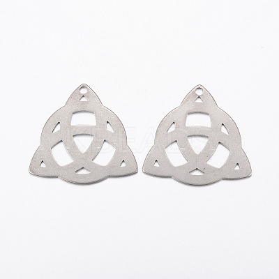 Tarnish Resistant 304 Stainless Steel Triquetra Pendants X-STAS-L200-60P-1