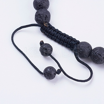 Adjustable Nylon Cord Braided Bead Bracelets BJEW-F308-57A-1