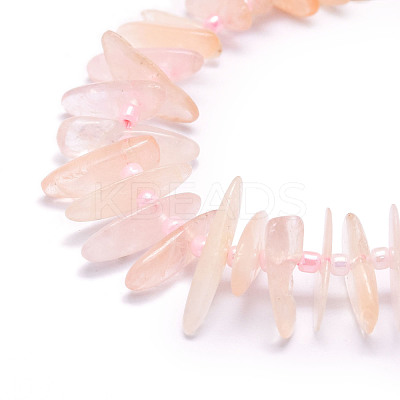 Natural Morganite Beads Strands G-E569-O01-1