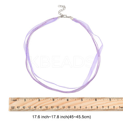 36Pcs 9 Colors Waxed Cord and Organza Ribbon Necklace Making NCOR-FS0001-03-1