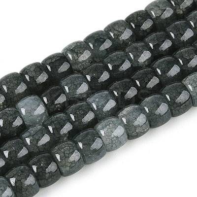 Baking Paint Crackle Glass Beads Strands DGLA-N019-02A-09-1