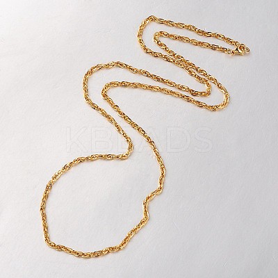 Boy's 304 Stainless Steel Long Double Link Chain Necklaces STAS-L127-11G-1