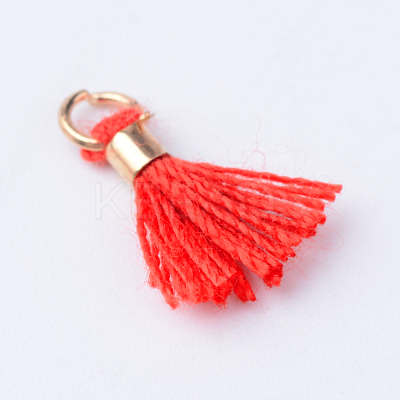 Polycotton(Polyester Cotton) Tassel Charms Decorations OCOR-S102-M-1