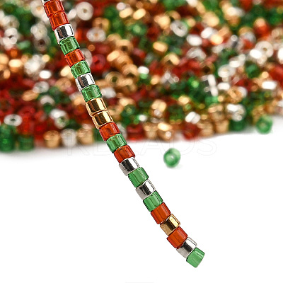 4 Colors 11/0 Christmas MIYUKI Delica Seed Beads SEED-X0058-22-1